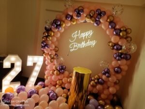 Grand Pastel & Chrome Birthday Arch #1