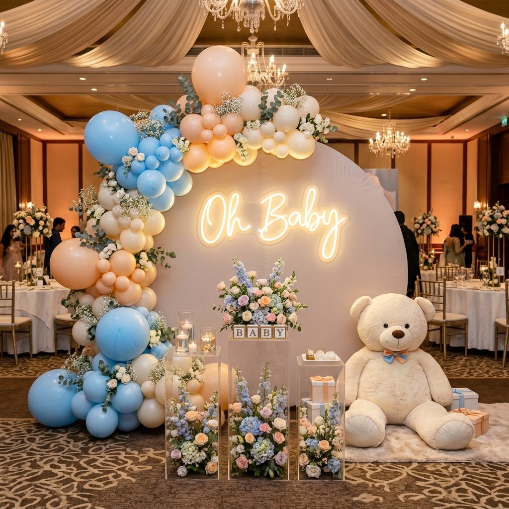 Gender Reveal Balloon Plinth Setup #51